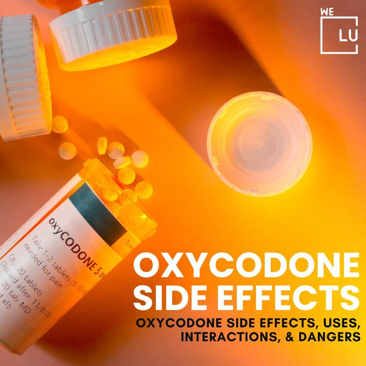 Like all medications, oxycodone can have side effects. 